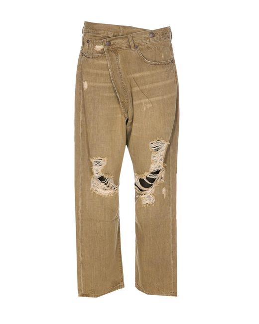 R13 Cross Over Jeans in Natural | Lyst