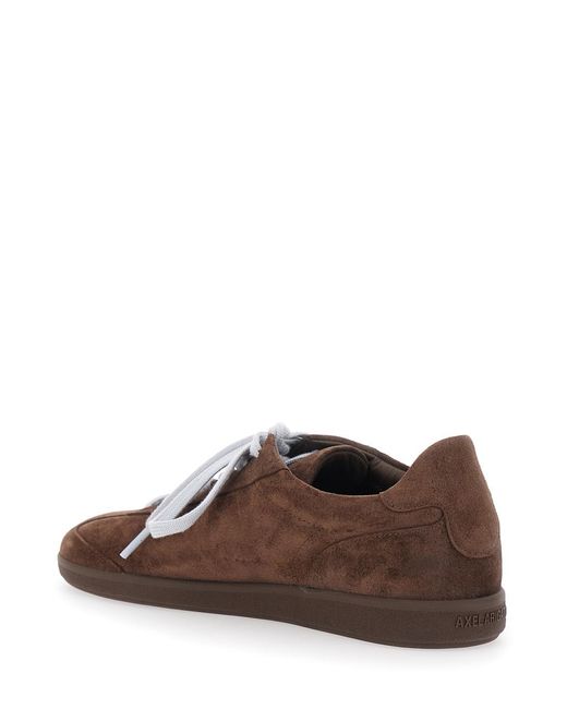 Axel Arigato Brown Low-Top Sneakers Zane Leather Trainers for men