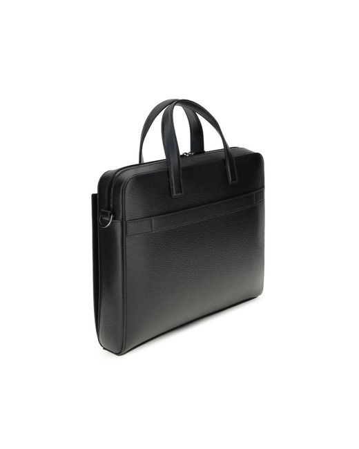 Ferragamo Black Gancini Business Handbag for men