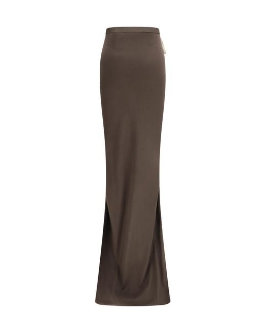 Moncler Brown Long Skirt Cotton