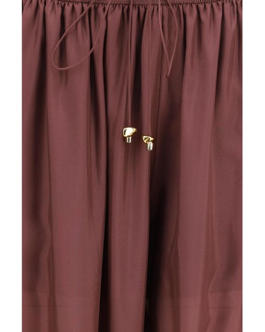 Zimmermann Purple Aster Harem Pants Silk