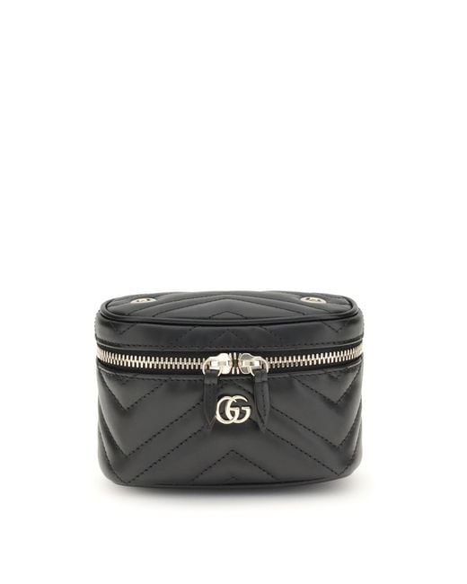 Gucci Black Gg Marmont Beauty Case Nano