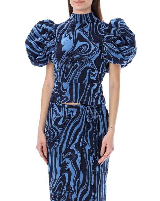 ROTATE BIRGER CHRISTENSEN Blue Dusk Top