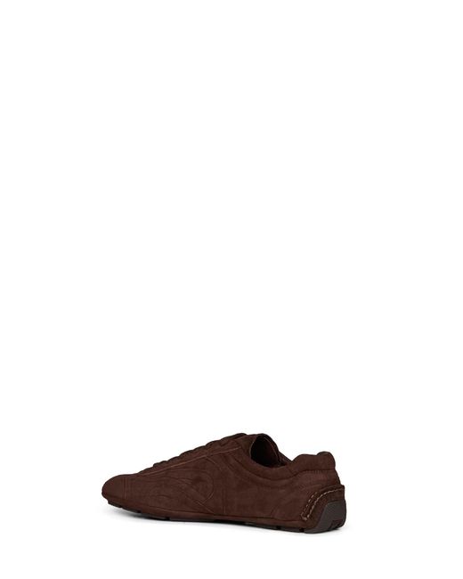 Prada Brown Sneakers Montecarlo Lambskin Dark Trainers for men