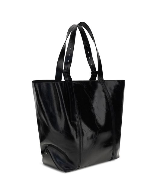 Golden Goose Deluxe Brand Black Glossy Leather Tote Bag