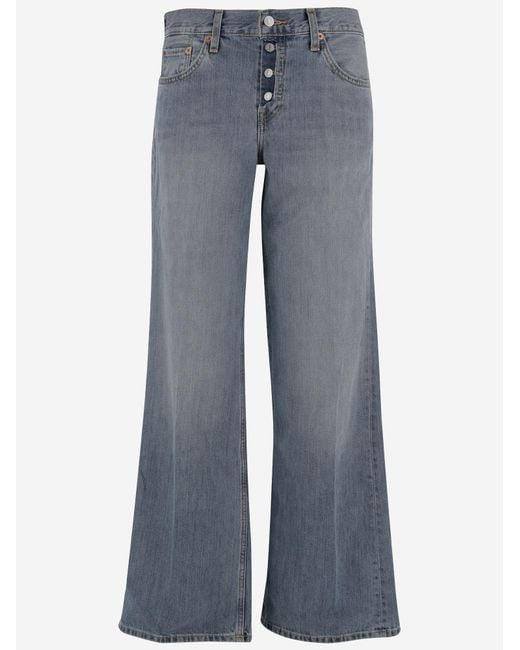 Re/done Blue Cotton Jeans With Classic Style