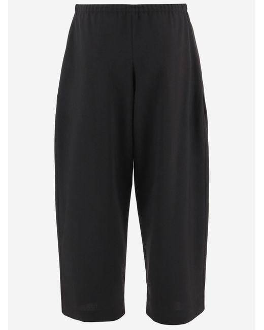 Khaite Black Trousers Wide-Leg Virgin Wool