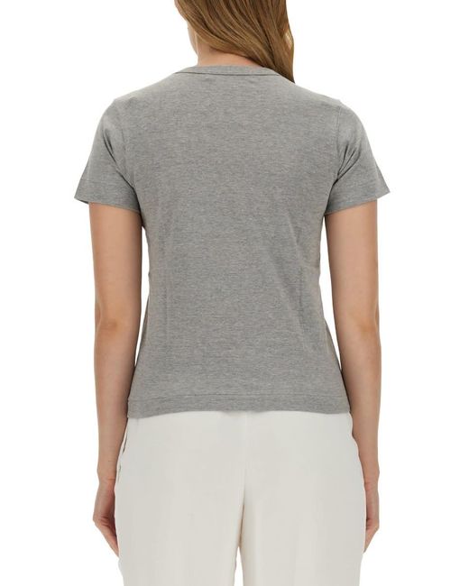 COMME DES GARÇONS PLAY Gray Cotton T-Shirt