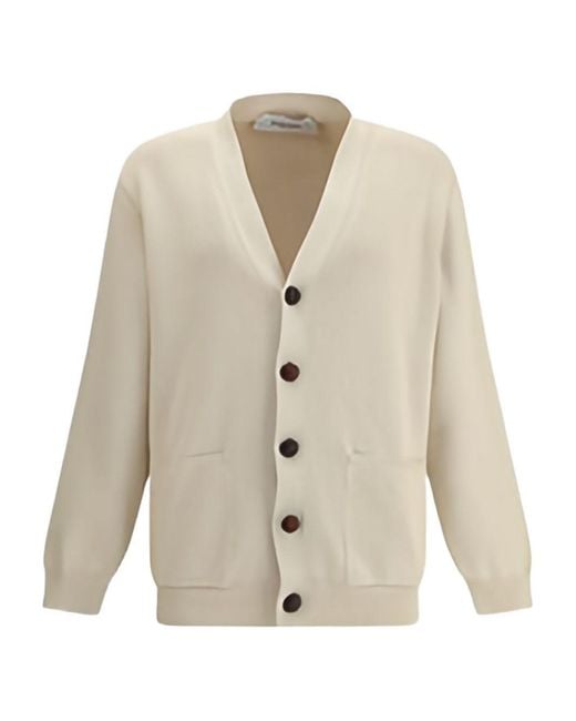 Golden Goose Deluxe Brand White Cardigan With Appliqué for men