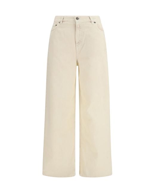 Golden Goose Deluxe Brand Natural Wide-Leg Cotton Denim Jeans