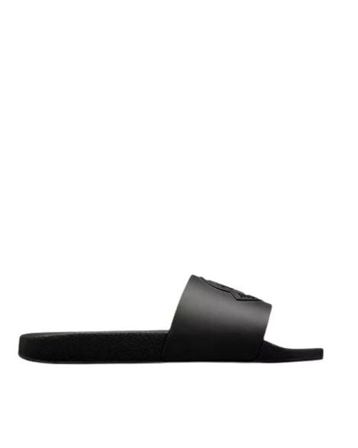 Moncler Black 'Basile' Slides for men