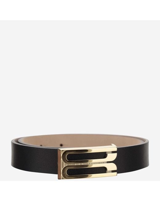 Victoria Beckham Black Jumbo Frame Exclusive Leather Belt