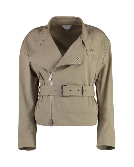 Bottega Veneta Green Jacket Zipped Cotton Polyamide