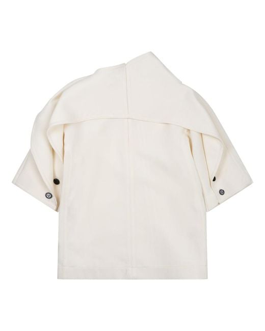 Bottega Veneta White Top Wool Tops
