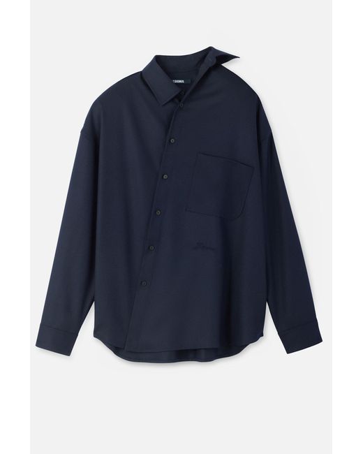 Jacquemus Blue La Chemise Cuadro Ml for men