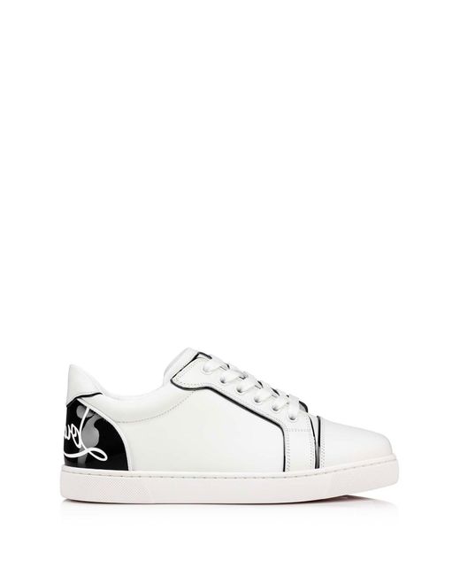 Christian Louboutin Fun Vieira Leather Sneakers in White | Lyst