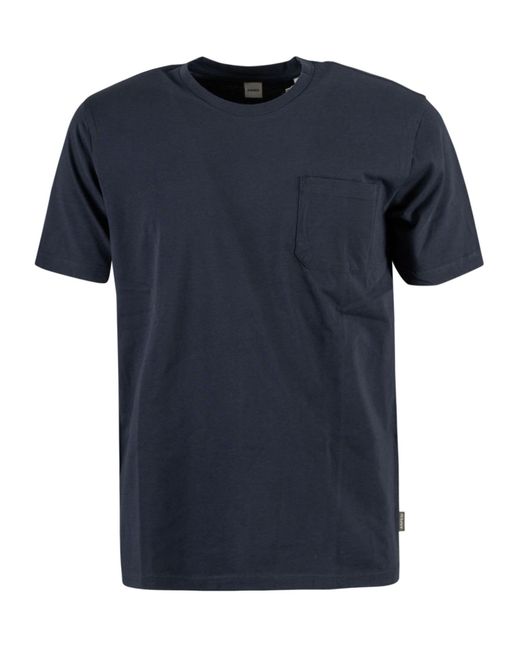 Aspesi Blue Regular Fit Patched Pocket T-Shirt for men