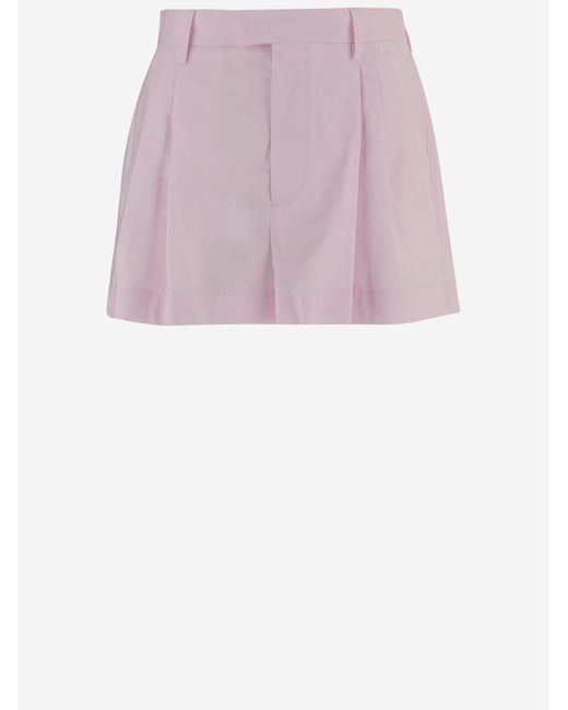 ARMARIUM Pink Cotton Shorts With Belt Loops