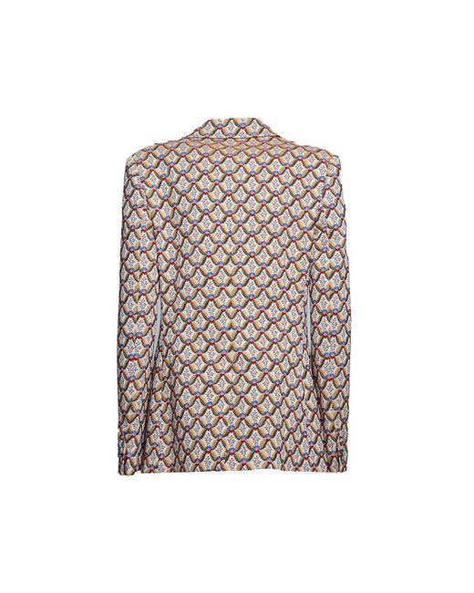 Etro Multicolor Pattern Jacquard Double-breasted Jacket