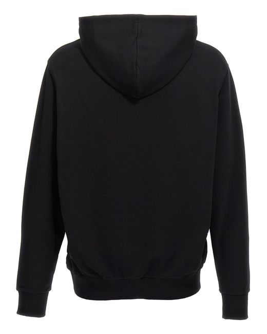 Balmain Blue Logo Print Hoodie for men