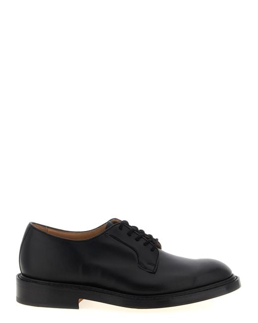 Tricker's Black Roberto Lace Up Shoes Leather for men