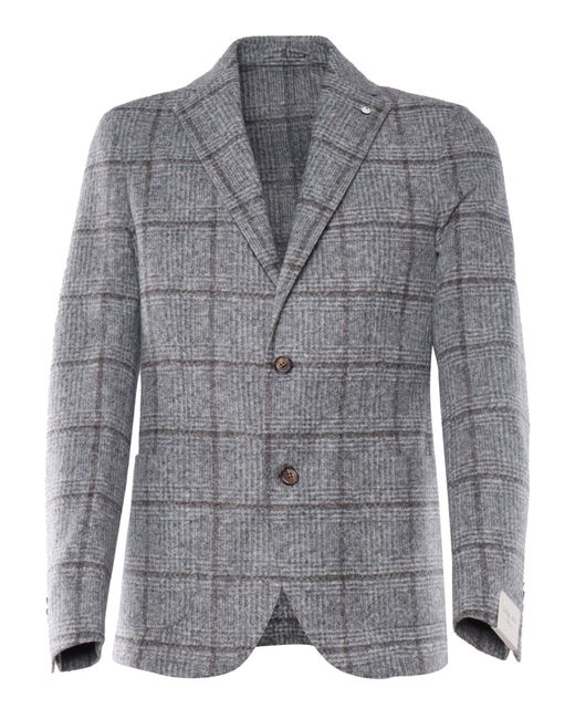 L.B.M. 1911 Checked Blazer in Gray for Men Lyst