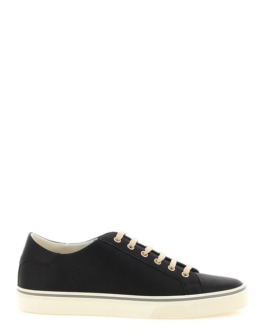 Brunello Cucinelli Black Calfskin Low Top Sneakers for men