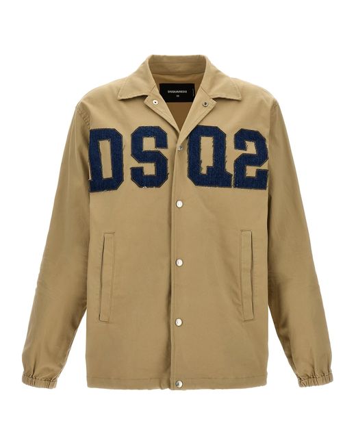 DSquared² Green Dsq2 Coach Casual Jackets, Parka for men