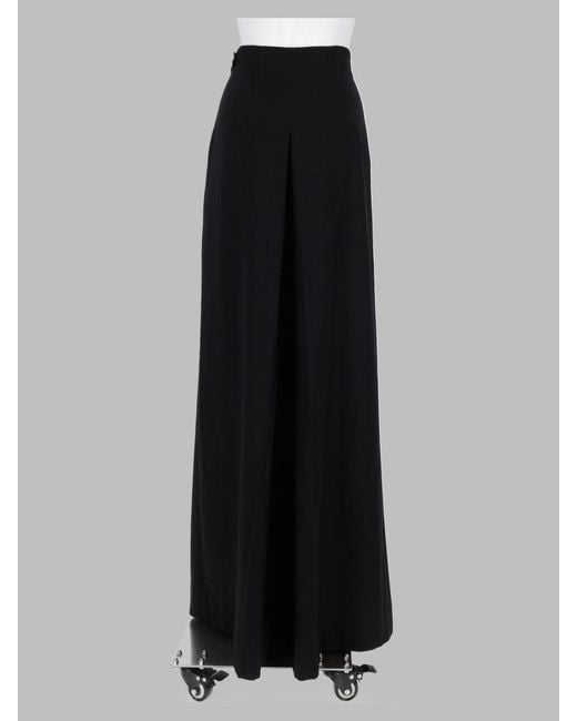 Alberta Ferretti Black Flannel Trousers