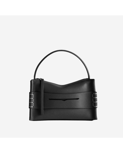 J.W. Anderson Black Leather Loafer Bag Calfskin Shoulder