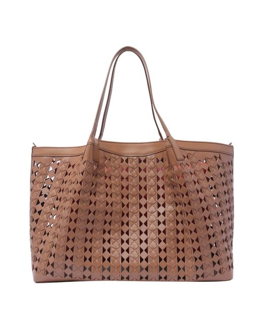 Serapian Brown Secret Mosaico Shoulder Bag