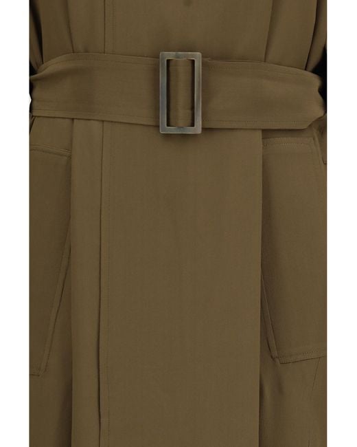 Petar Petrov Green Silk Trench Coat