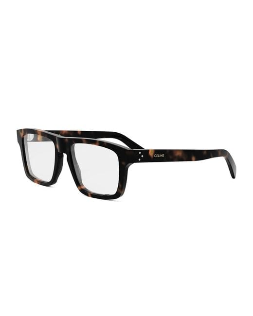 Celine Cl50160I 3 Dots Hd 052 Havana Glasses in Black for