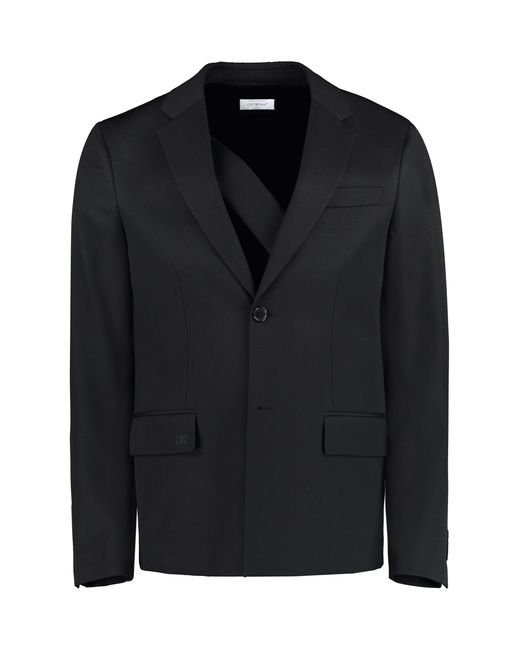 Off-White c/o Virgil Abloh Black Single-Breasted Virgin Wool Jacket Suit & Dinner for men