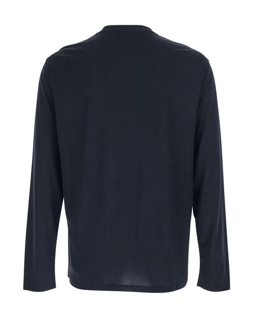 Emporio Armani Blue T-Shirt Cotton-Blend for men
