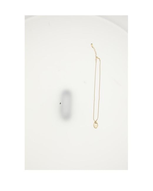 Dior White Necklace Oblique Brass Necklaces