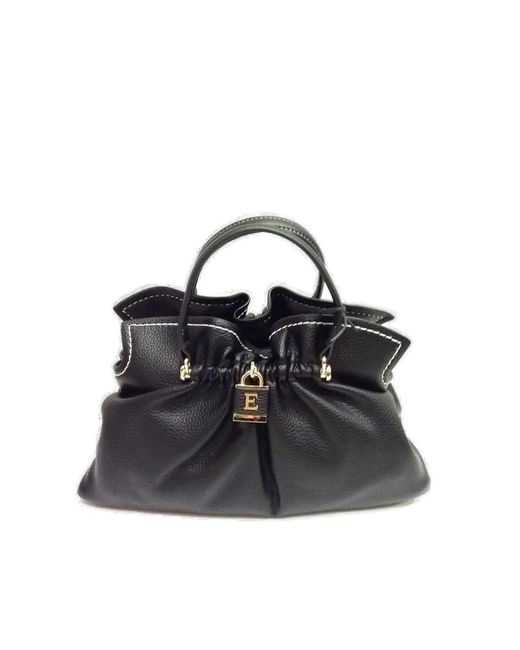 ERMANNO FIRENZE Black Octavia Two Toned Small Tote Bag