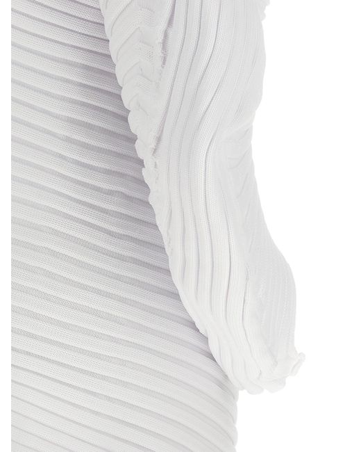 Issey Miyake White Polyester Casual Dress