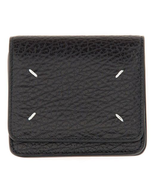 Maison Margiela Black Mini Wallet With Logo for men