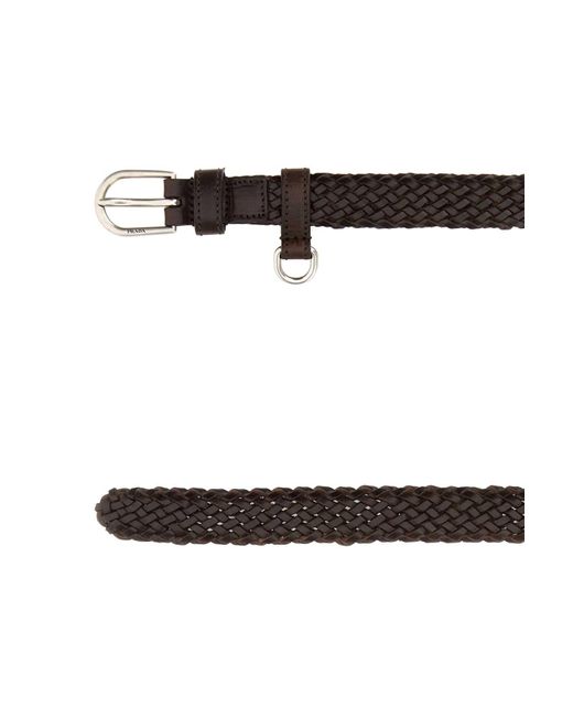Prada Black Leather Belt
