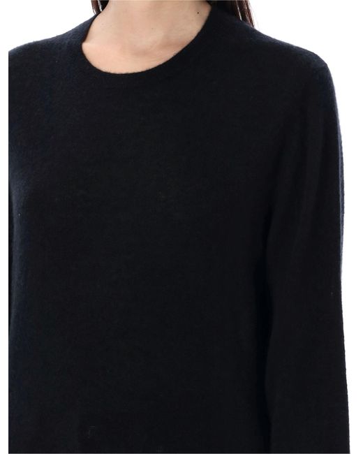 Saint Laurent Black Cashmere And Silk Sweater