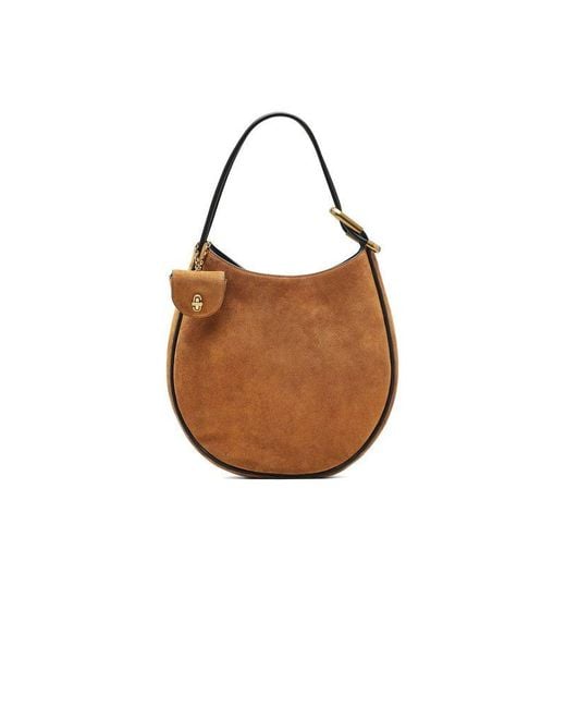 Marc Jacobs Brown Satchel Bag Suede Cow Leather Satchel-Bags