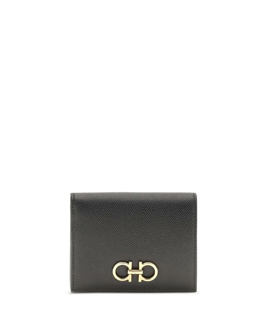 Ferragamo Black Calfskin Wallet Calf Leather & Purses