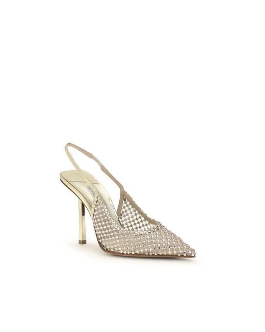 Le Silla White Nylon Platform Pumps