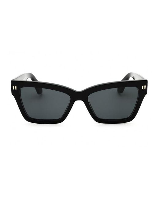 Off-White c/o Virgil Abloh Black Sunglasses Cat Eye Full Rim, Burgundy Frame And Dark Lens Oeri110Cincinnati2807