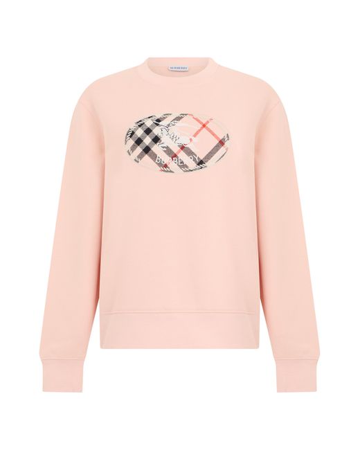 Burberry Pink Cotton Sweatshirt Sweatshirts