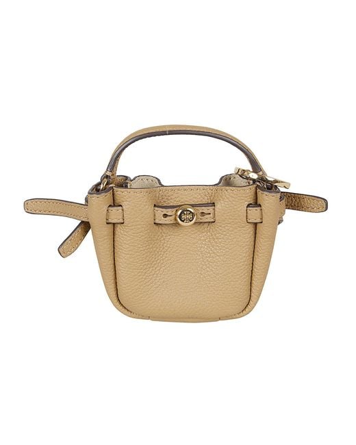 Tory Burch Brown Romy Bucket Key Fob Borsa