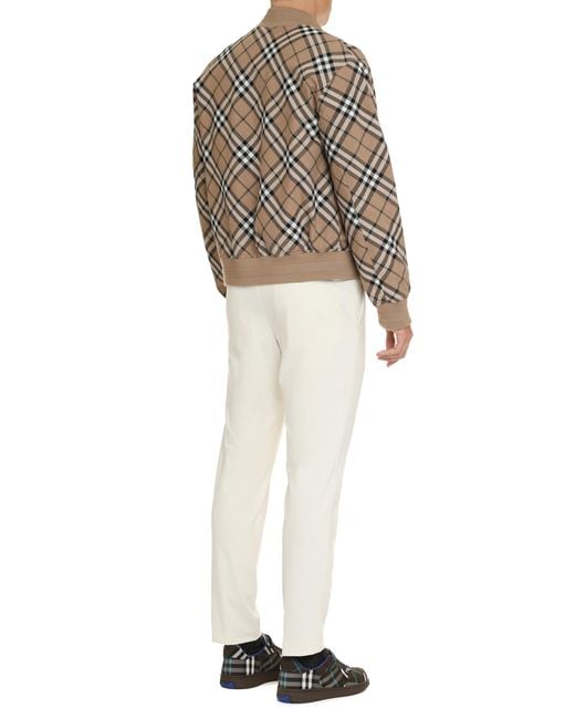 Burberry Natural Wool Bomber-Style Jacket Bomber for men