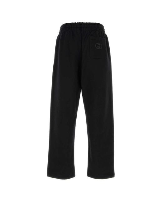 Gucci Black Cotton Joggers for men