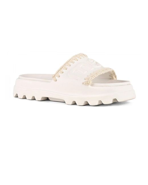 Mou White Eva One Piece Slide Slipper